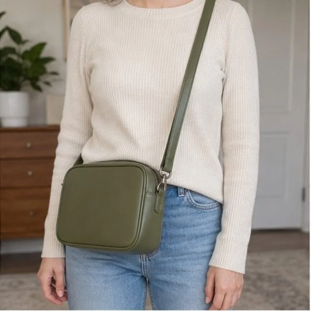 Olive Faux Leather Bag